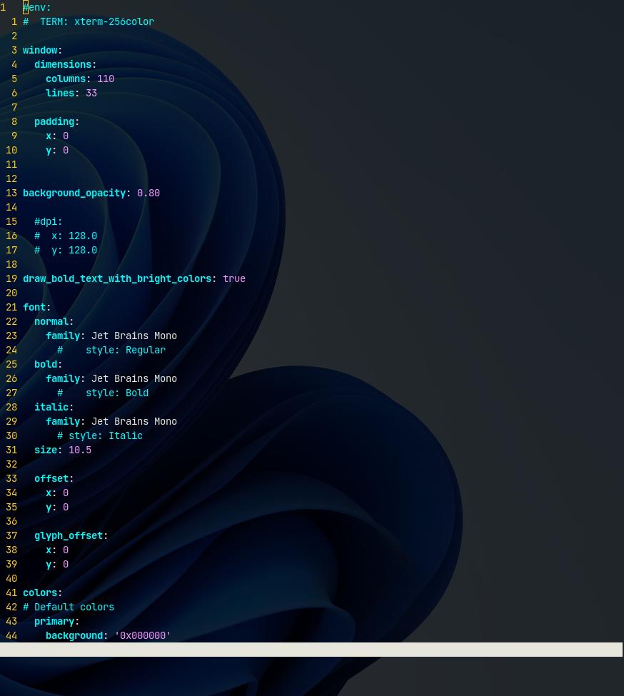 file .yml konfigurasi alacritty terminal linux