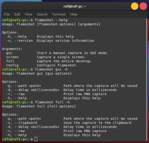 opsi setting flameshot screenshot linux