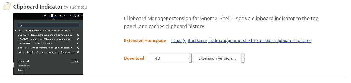 gnome extension clipboard