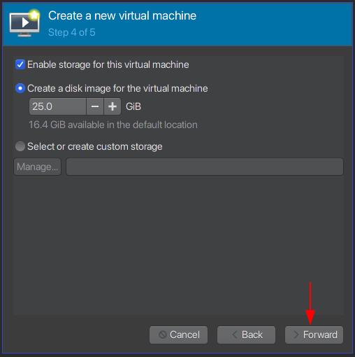 set ukuran disk virtual machine