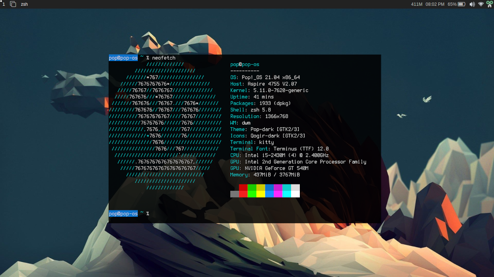Menggunakan DWM di Distro PopOS Linux
